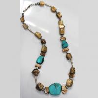 Brown Coral & Turquoise
