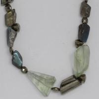 Beryl, Pyrite and Labradorite Chunk Necklace