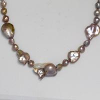 Rosebud & Baroque Pearl Necklace