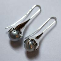 "Ellen's Budding Bulbs" Sterling Silver & Tahitian Pearls Large Earrings