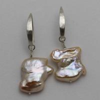 White Baroque Pearl Earrings