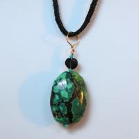 Turquoise & Onyx Pendant