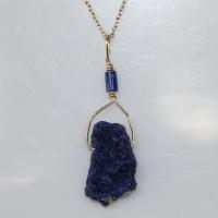 Azurite Crystal Cluster & Lapis Pendant