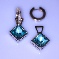 Blue Topaz Earrings