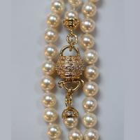 Diamond & 18KT Pearl Clasp