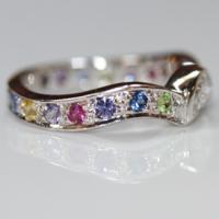 Half Moon Diamond Wedding Ring