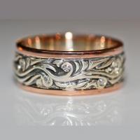Floral Motif Wedding Ring